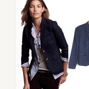 J. Crew navy blue linen blazer